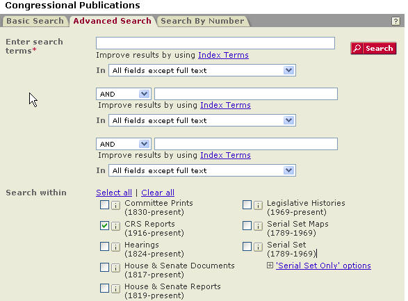 CRS Reports on LexisNexis Congrsssional